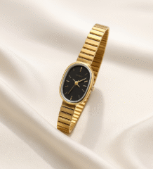 Women's Color Block Quartz Watch – Classic & Simple Style with Stainless Steel Strap