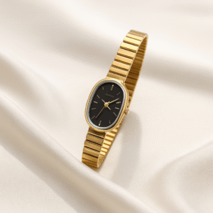 Women's Color Block Quartz Watch – Classic & Simple Style with Stainless Steel Strap