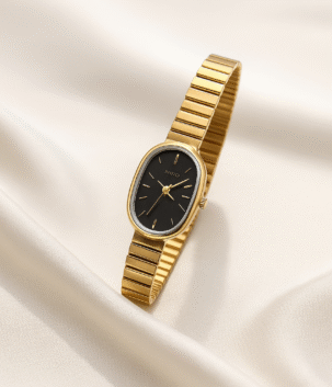 Women's Color Block Quartz Watch – Classic & Simple Style with Stainless Steel Strap