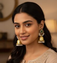 Exaggerated Tassel Hoop Earrings With Embedded Diamonds And Beads Ethnic Style Bell Dangle Jewelry For Women Bohemian Vintage