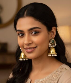 Exaggerated Tassel Hoop Earrings With Embedded Diamonds And Beads Ethnic Style Bell Dangle Jewelry For Women Bohemian Vintage